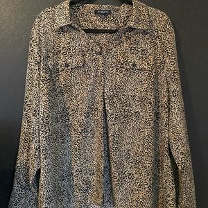 Cheetah print button up blouse